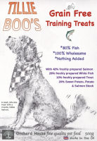 Grain Free 'Tillie Boo's' Wholesome & Natural Salmon, Trout & White Fish Training Treats 2 x 250g